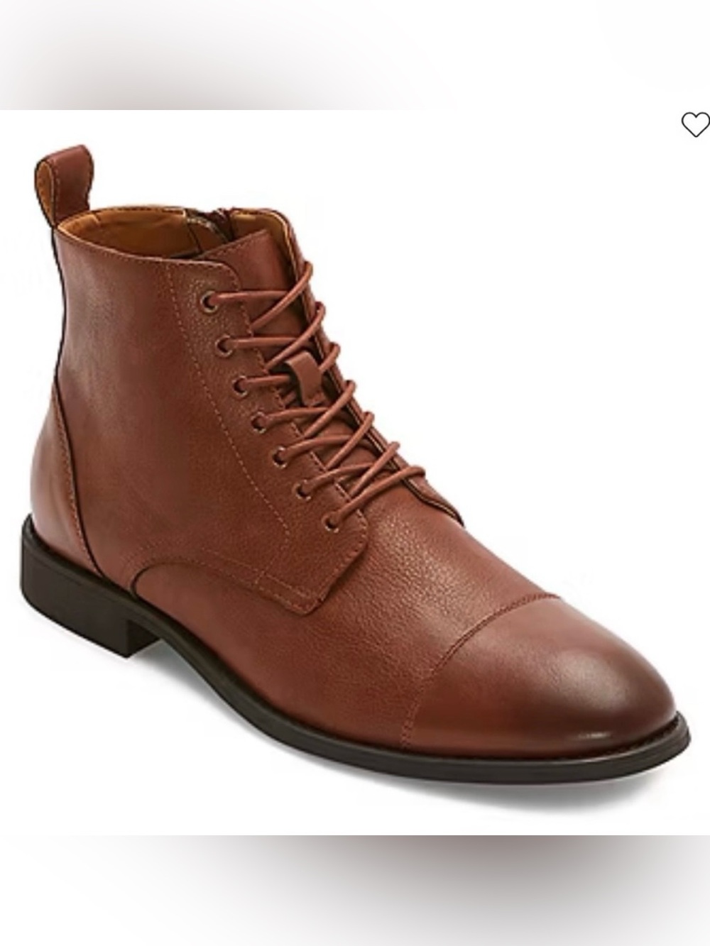 J. Ferrar Men's Brown Leather Lace-Up Boot